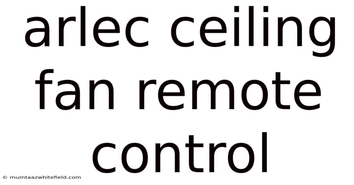 Arlec Ceiling Fan Remote Control