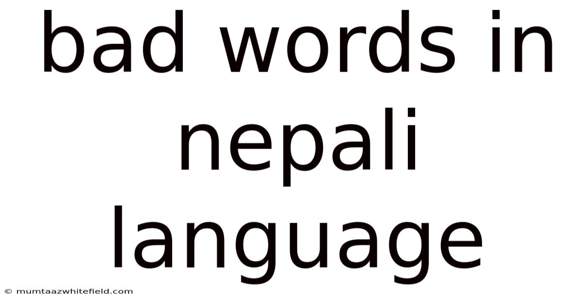 Bad Words In Nepali Language