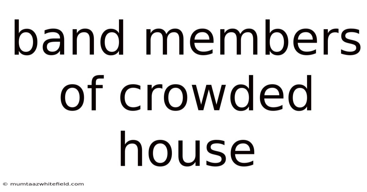 Band Members Of Crowded House