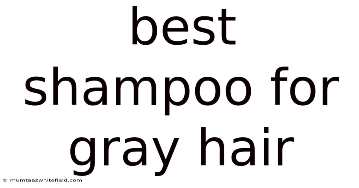 Best Shampoo For Gray Hair
