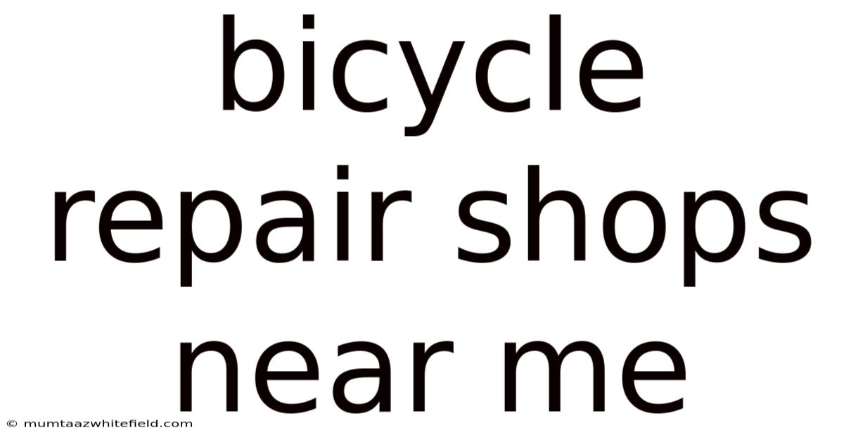 Bicycle Repair Shops Near Me