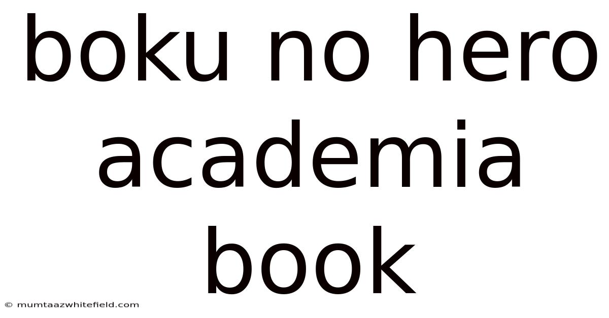 Boku No Hero Academia Book