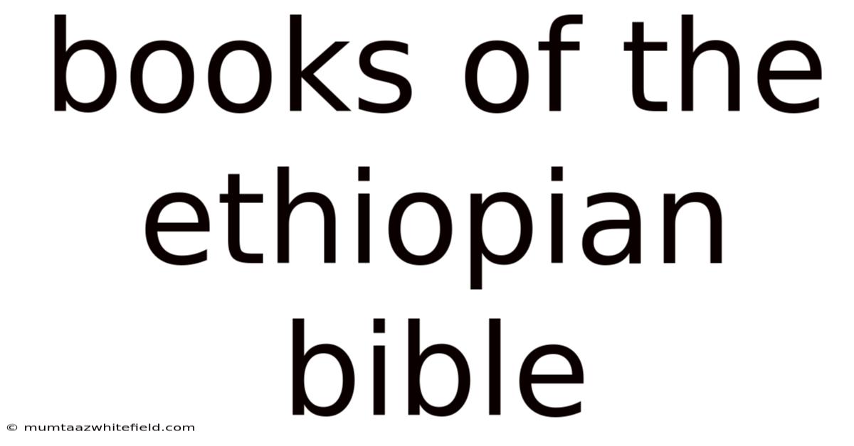 Books Of The Ethiopian Bible