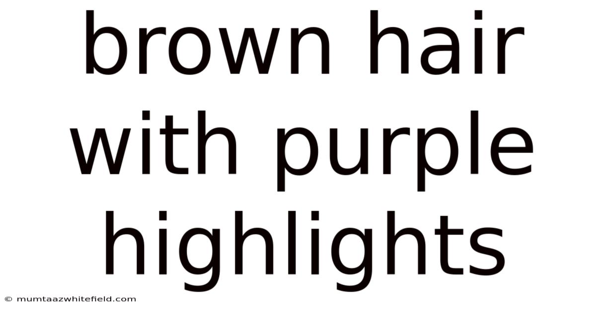 Brown Hair With Purple Highlights