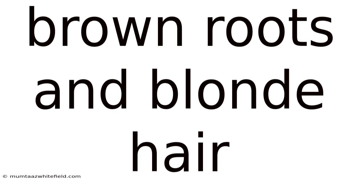 Brown Roots And Blonde Hair
