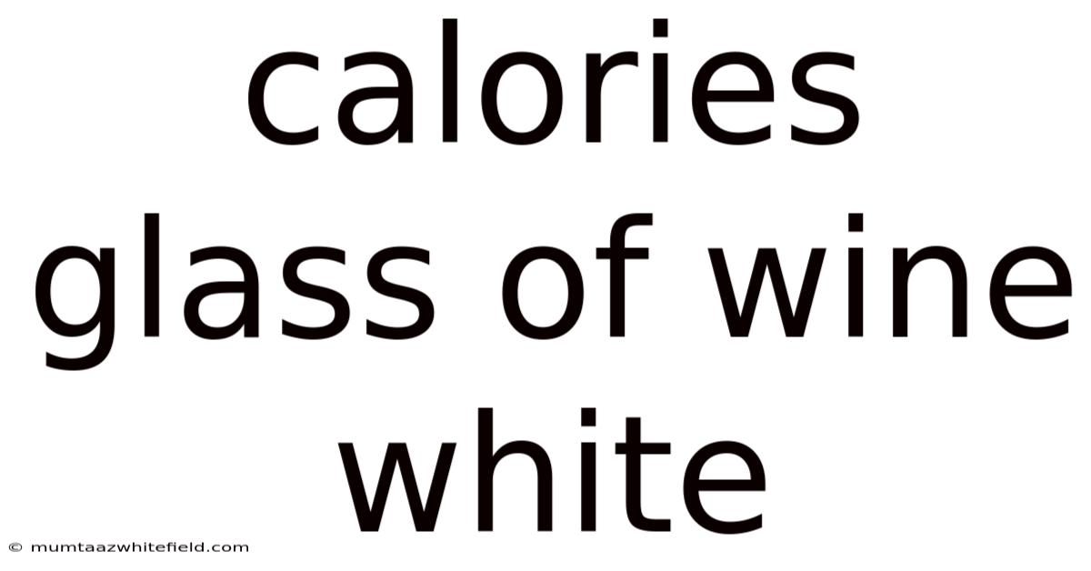 Calories Glass Of Wine White