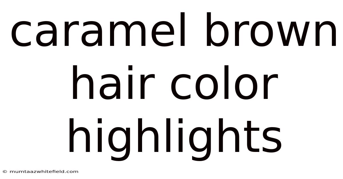 Caramel Brown Hair Color Highlights