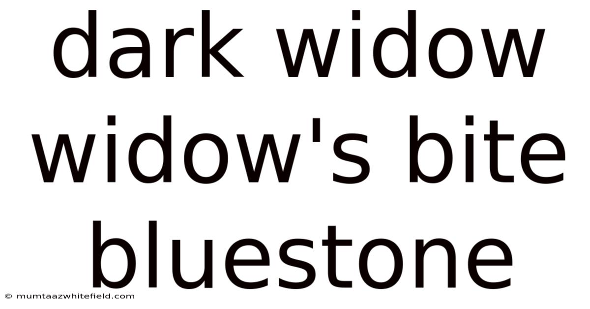 Dark Widow Widow's Bite Bluestone