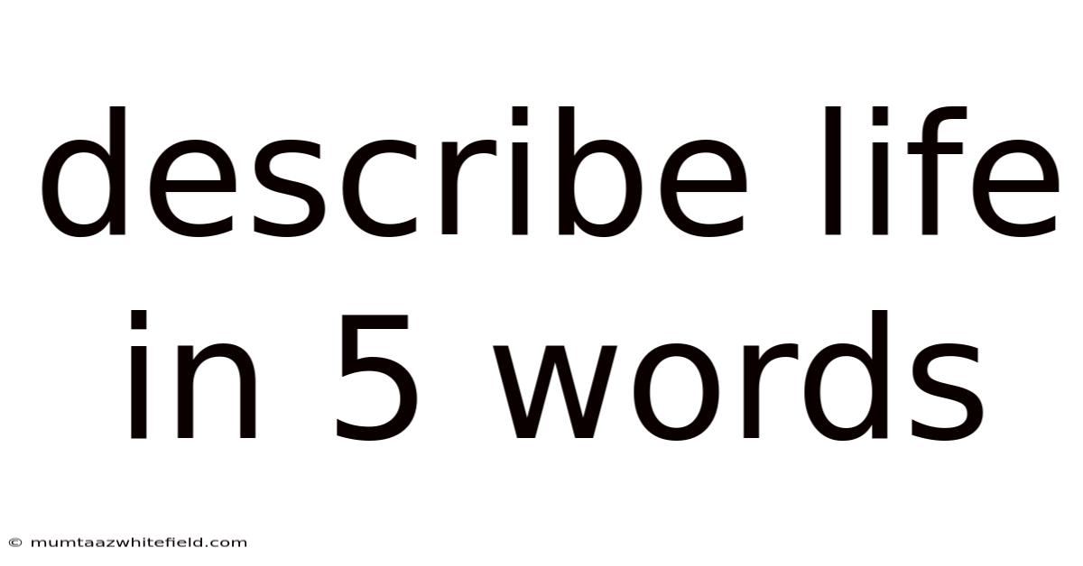 Describe Life In 5 Words