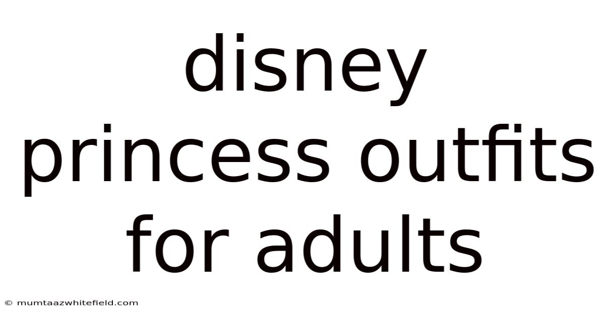 Disney Princess Outfits For Adults