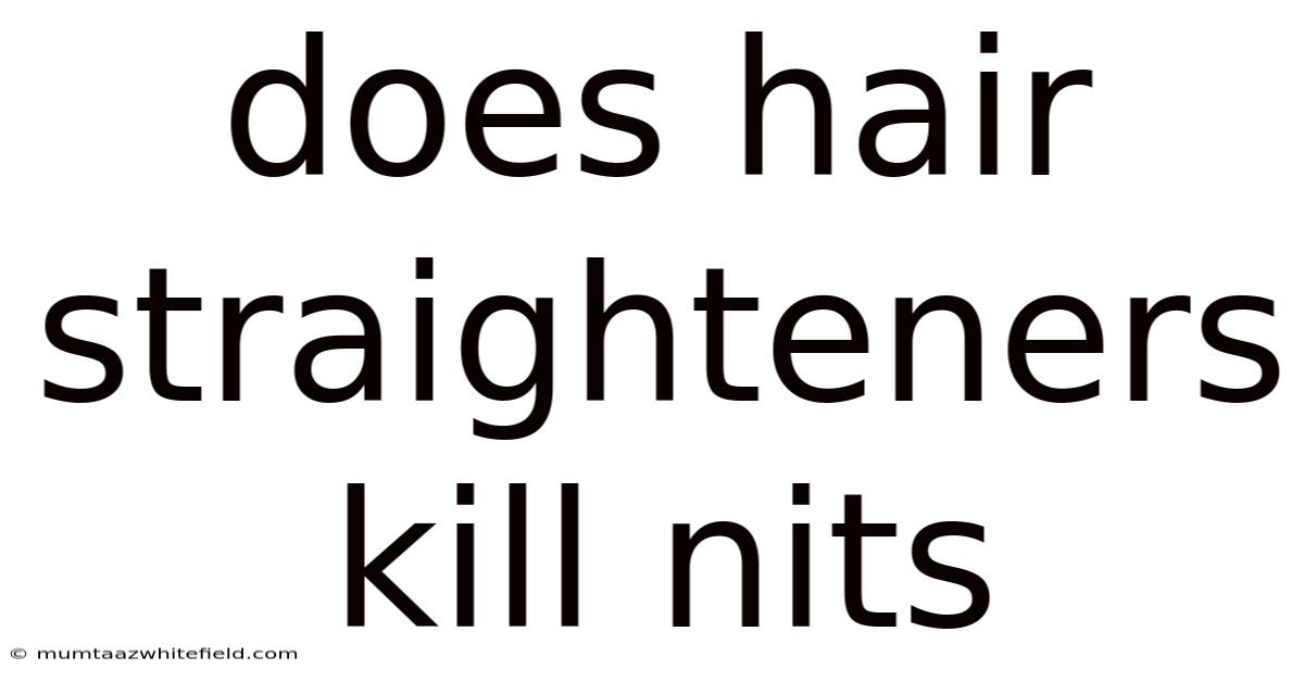 Does Hair Straighteners Kill Nits
