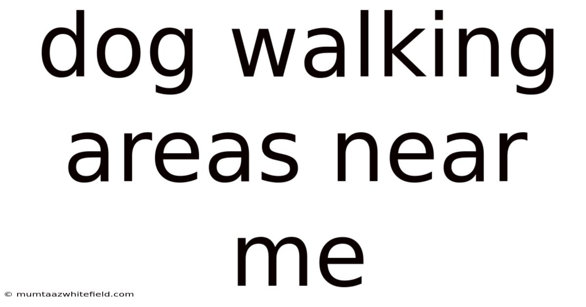 Dog Walking Areas Near Me