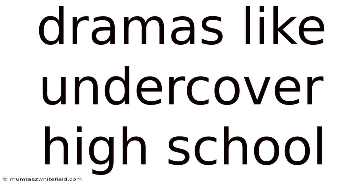 Dramas Like Undercover High School