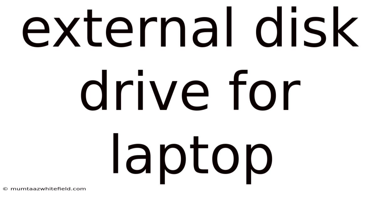 External Disk Drive For Laptop