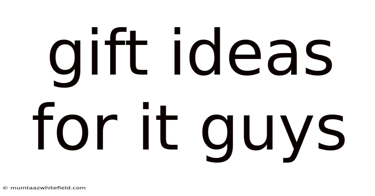 Gift Ideas For It Guys