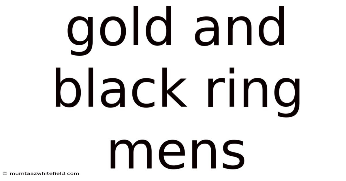 Gold And Black Ring Mens