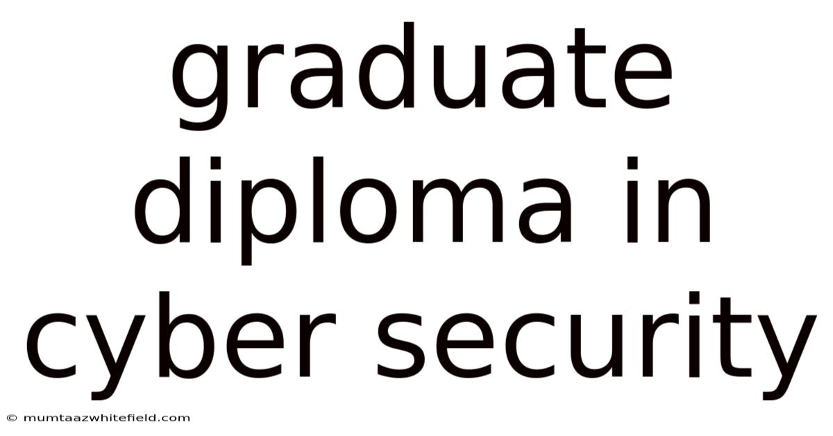 Graduate Diploma In Cyber Security