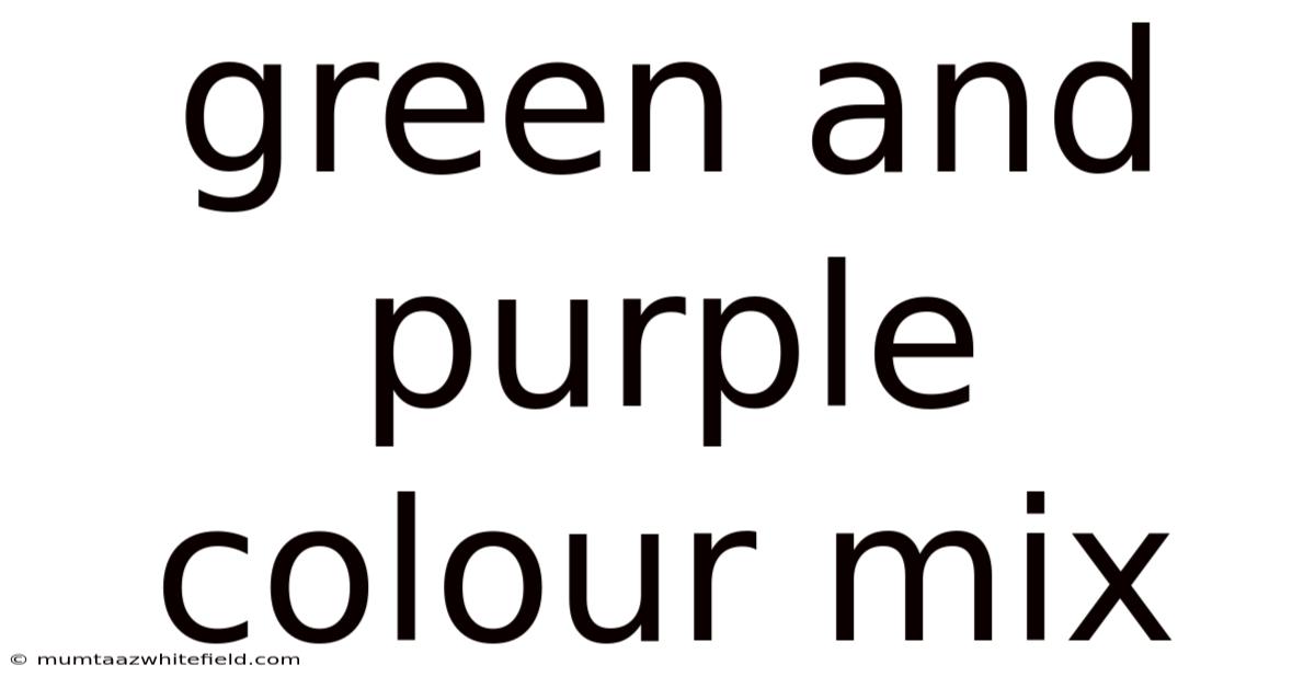 Green And Purple Colour Mix
