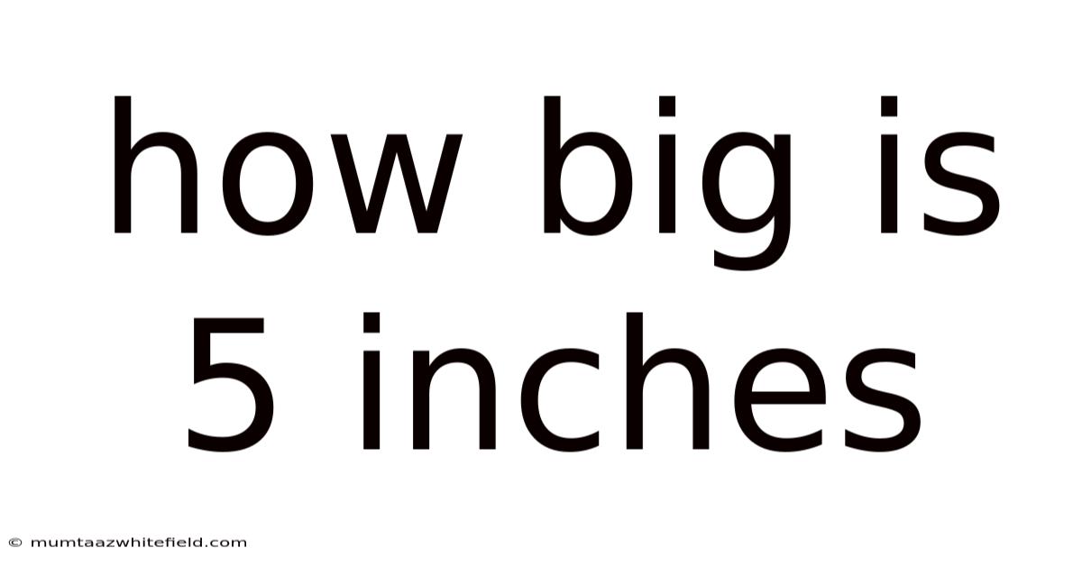 How Big Is 5 Inches
