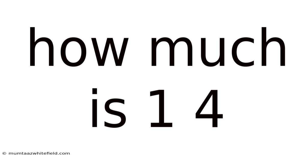 How Much Is 1 4