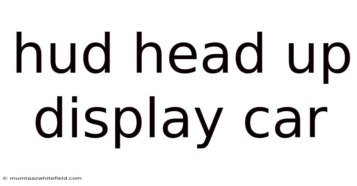 Hud Head Up Display Car