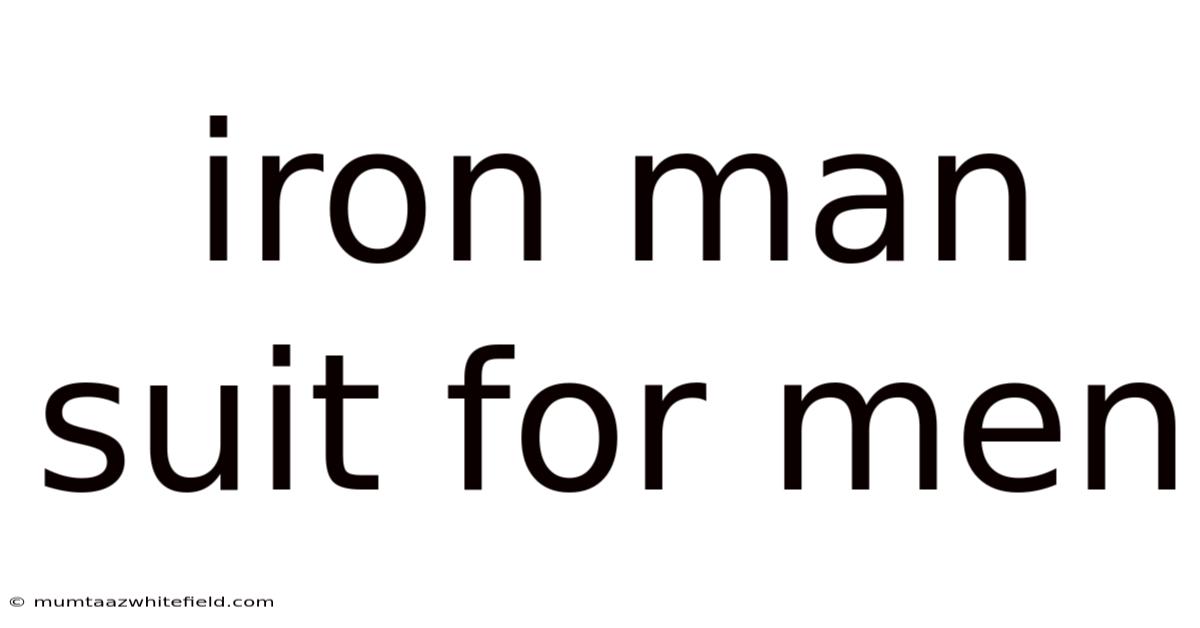 Iron Man Suit For Men