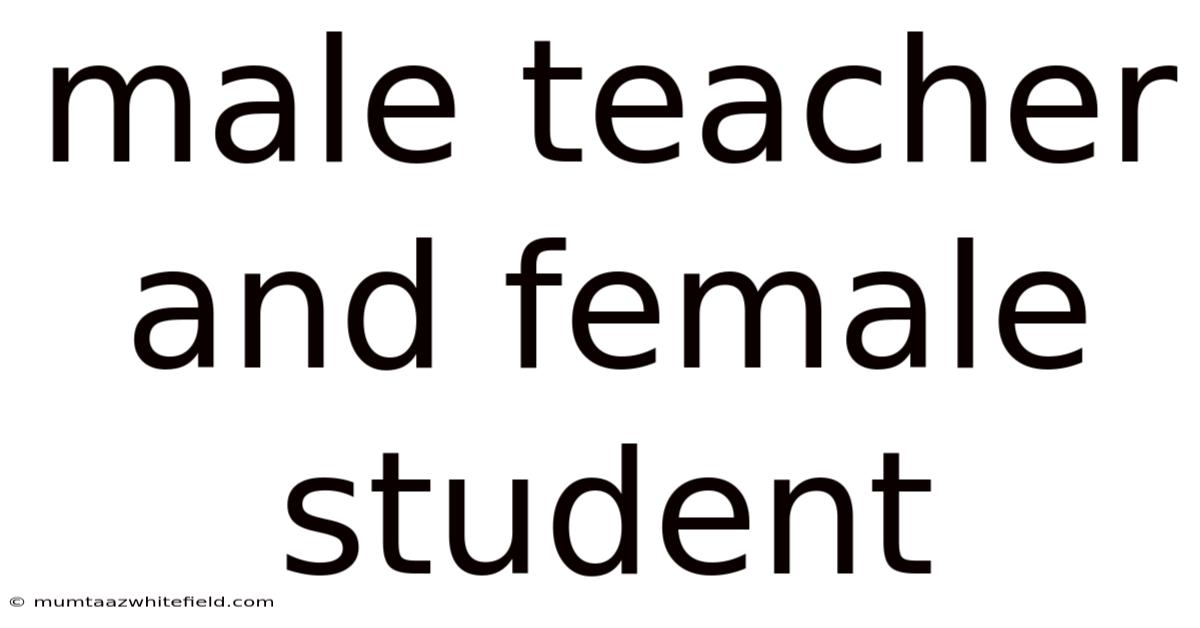 Male Teacher And Female Student