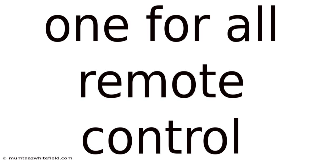 One For All Remote Control