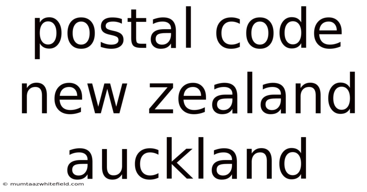 Postal Code New Zealand Auckland