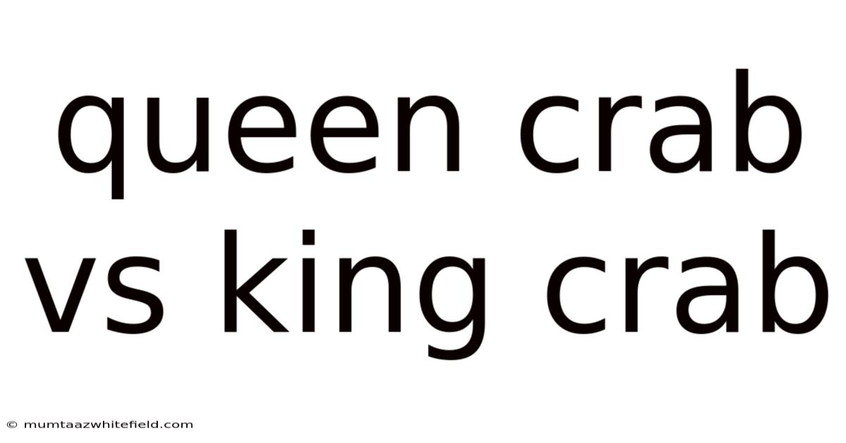 Queen Crab Vs King Crab