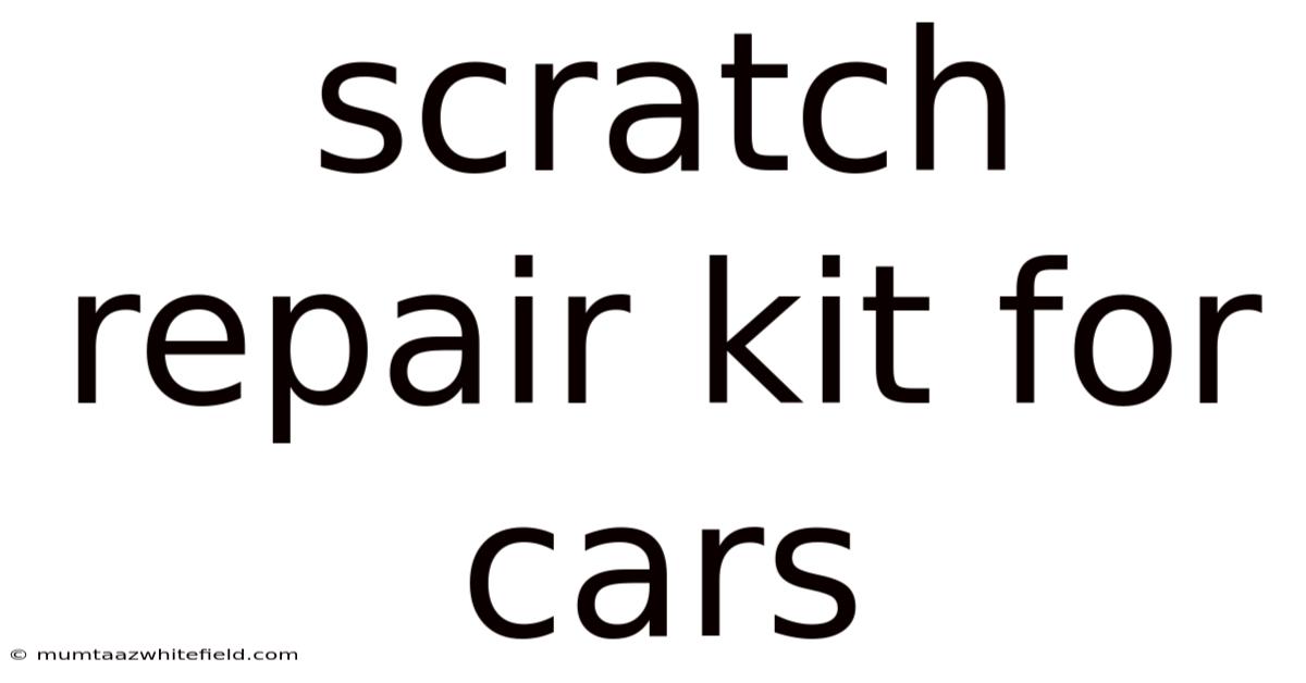 Scratch Repair Kit For Cars