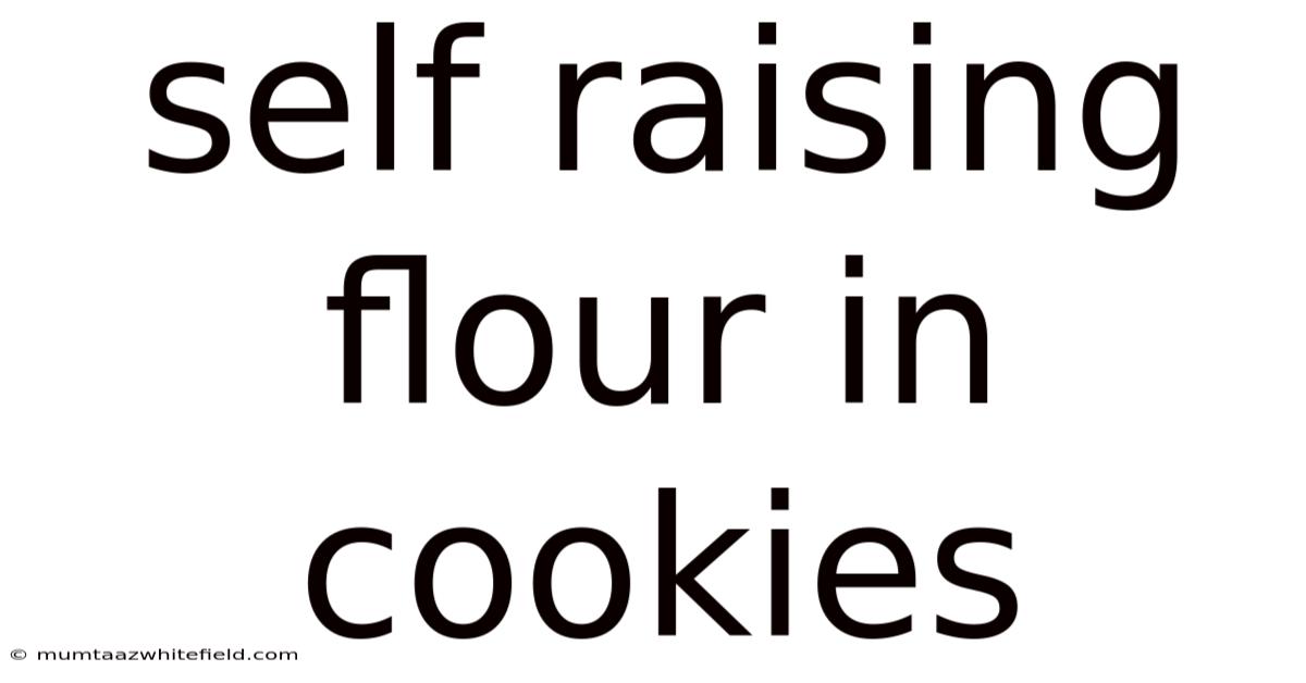 Self Raising Flour In Cookies