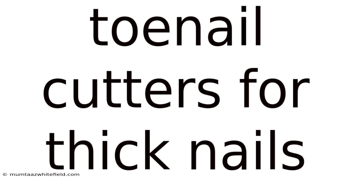 Toenail Cutters For Thick Nails