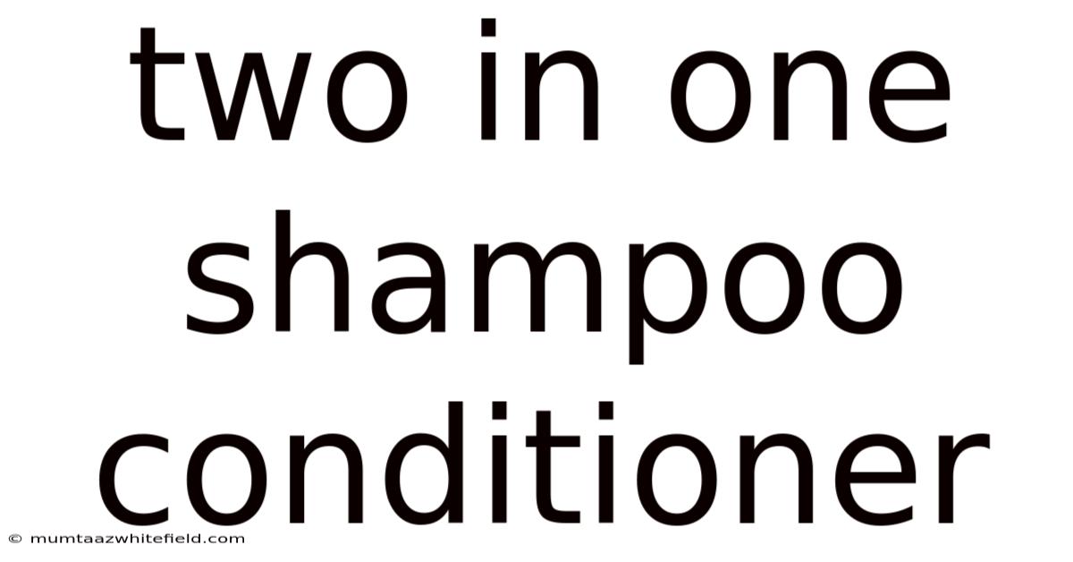 Two In One Shampoo Conditioner