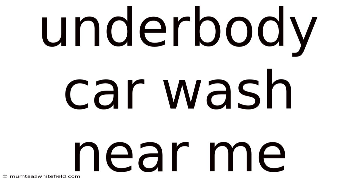 Underbody Car Wash Near Me