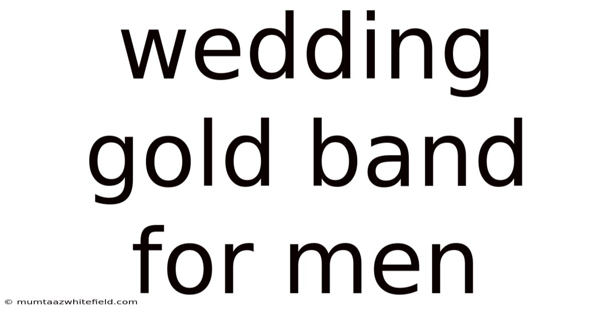 Wedding Gold Band For Men